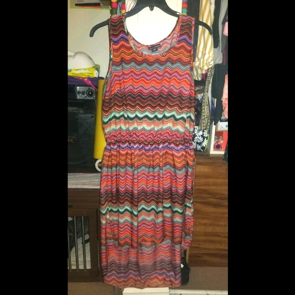 Colorful High-low Tank Sundress